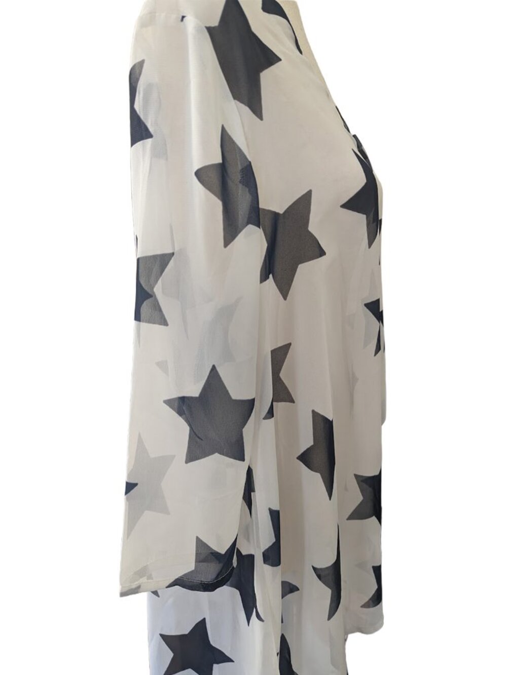 NWT Indigo Soul Sheer Star Pattern V-neck Tunic - Picture 9 of 11